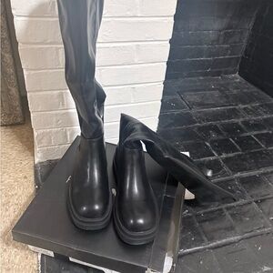 Fashion Nova Black Combat Boots
